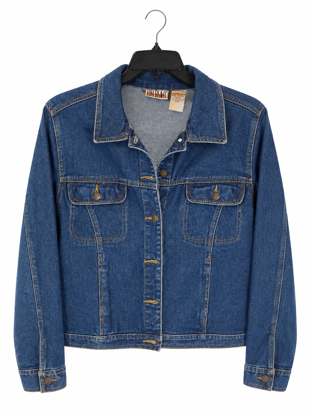 Vintage Y2K Bill Blass Jeans Denim Jacket Blue 100% Cotton Size XL